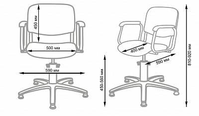 Парикмахерское кресло КОНТАКТ гидравлика хром: вид 5