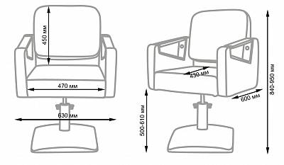Парикмахерское кресло МД-201 гидравлика: вид 6