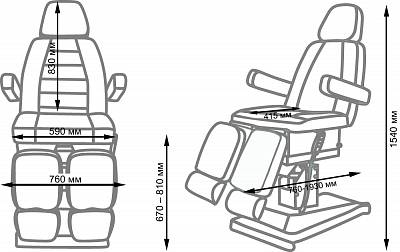 Педикюрное кресло СИРИУС-08 Серебристый: вид 10